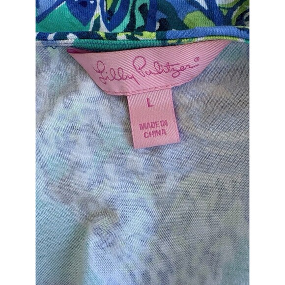 Lilly Pulitzer Women's "Paulina" Blue Floral Jumpsuit Size Large - Picture 10 of 10